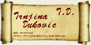 Trnjina Duković vizit kartica